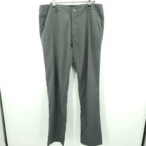 Betabrand Men's 32x34 Gray Straight Leg Stretch Office Chino Pants